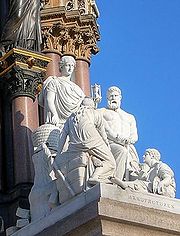 Manufactures group of the Albert Memorial in London