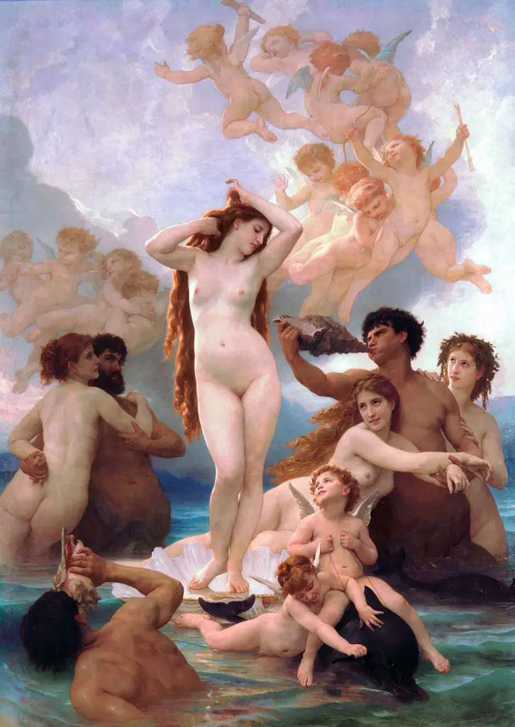 Painting Cabanel The Birth of Venus - the grace of the female body Painting Cabanel The Birth of Venus - the grace of the female body